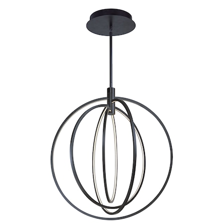 Concentric LED 4-Light 27 Wide Bronze Pendant Light